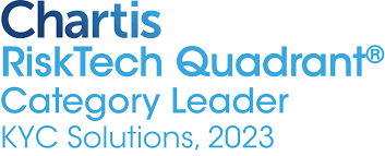 Chartis Risktech Quadrant Category Leader KYC Solutions, 2023 logo