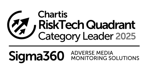 Chartis RiskTech Quadrant Category Leader 2025, Sigma360, Adverse Media Monitoring Solutions