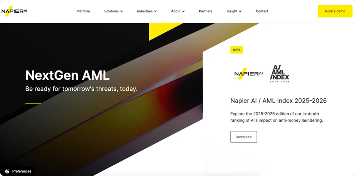 Napier AI Homepage